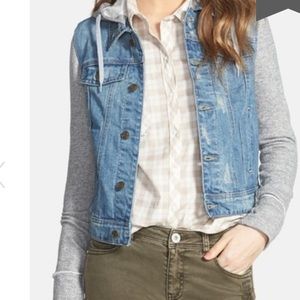 Nordstrom Thread and Supply Jean Jacket Hoodie